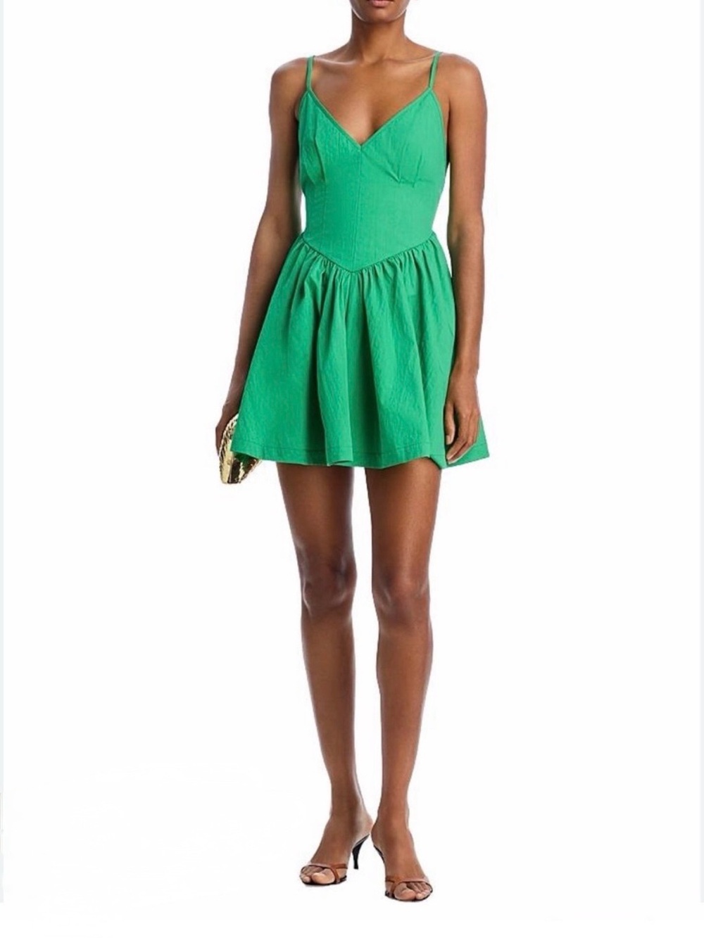 NWT Bloomingdales Exclusive Aqua Green Mini Dress Sz L Summer Romantic Party